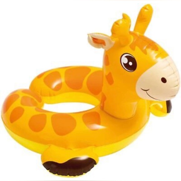 Intex Rings Animal Split Ring Pool Float Set - Yellow Giraffe & Green Frog - Picture 3 of 8